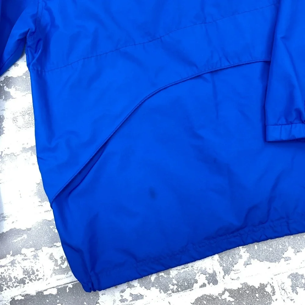 Vintage Adidas Jacket Men Large Blue Pullover Windbreaker Track Suit Snap‎ T Y2K